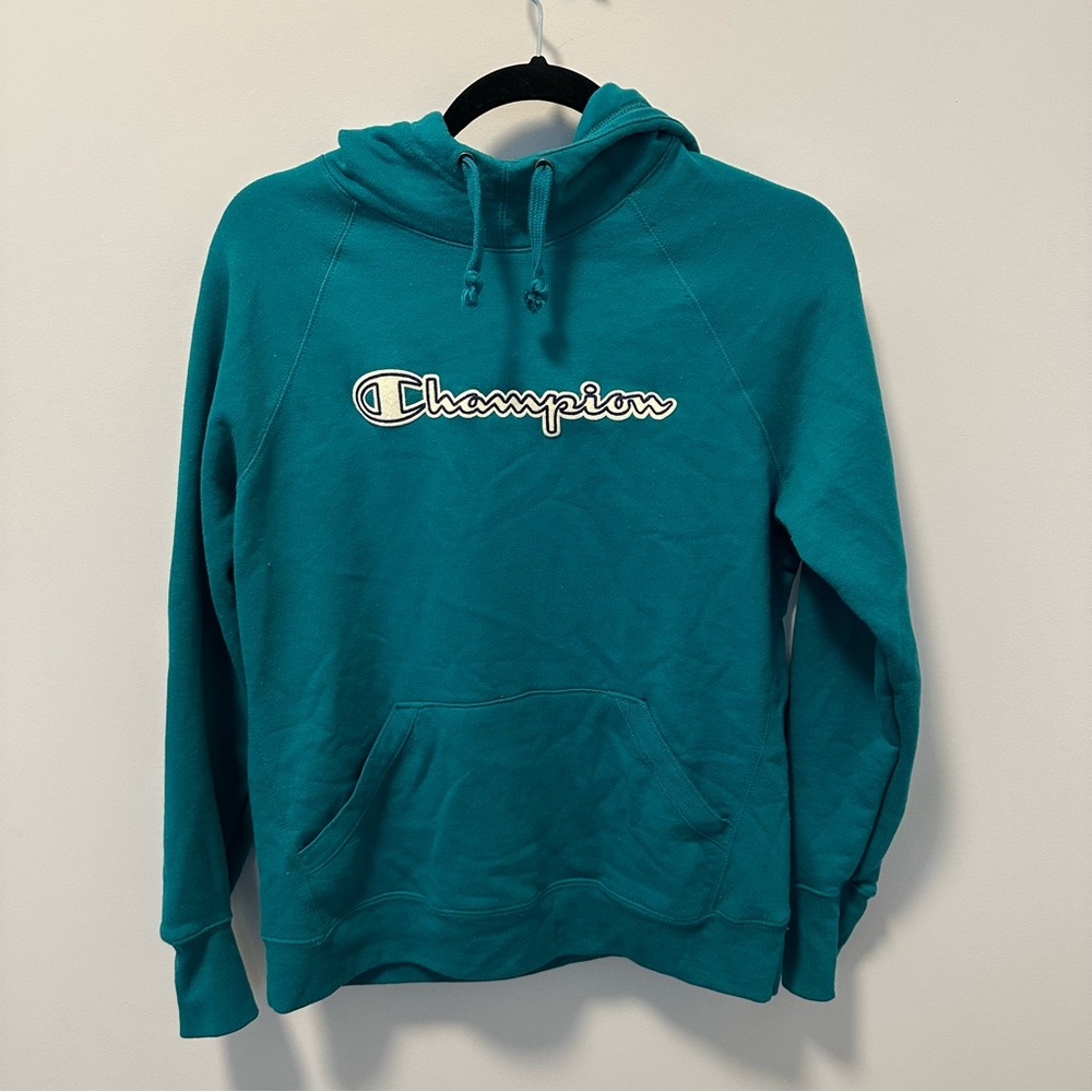 teal Champion hoodie